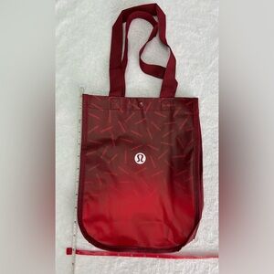 Lululemon Fire Red Fade Reusable Tote Bag with Snap